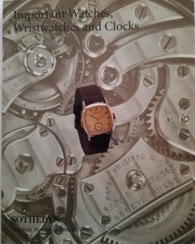 Sotheby's - Important Watches, Wristwatches and Clocks 1996, Ophalen of Verzenden, Zo goed als nieuw, Overige onderwerpen