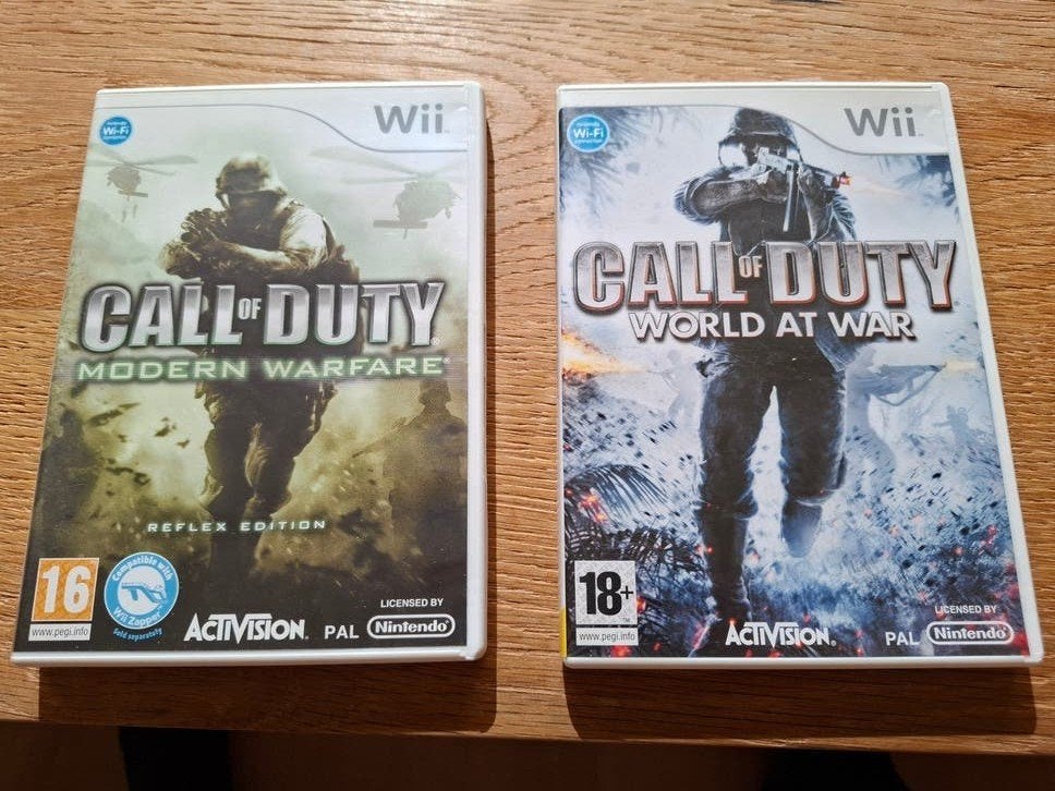 Call of Duty: Modern Warfare & World at War (Wii), Spelcomputers en Games, Gebruikt, Vanaf 18 jaar, Shooter, 1 speler