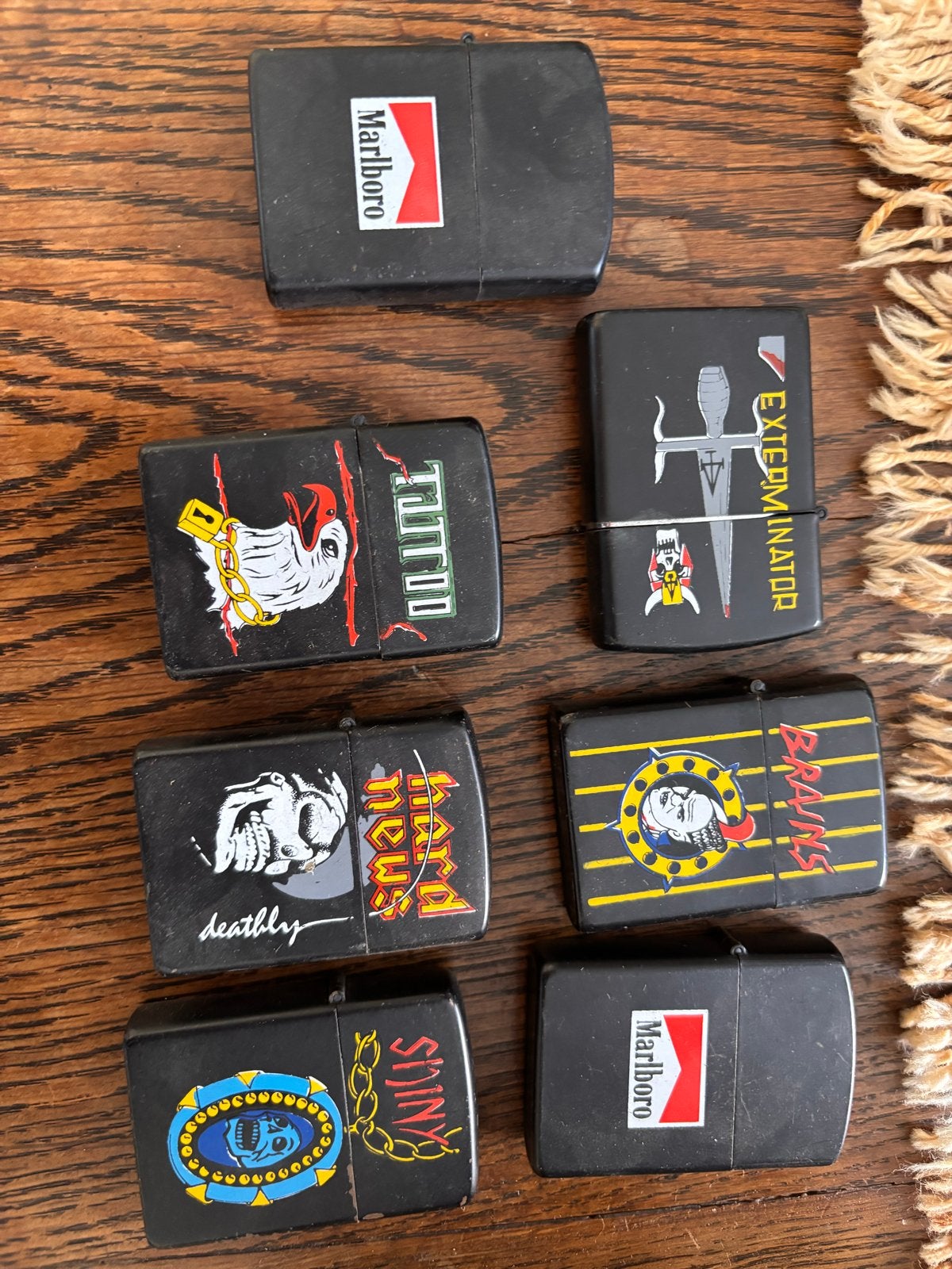 Zippo’s - Marlboro, Exterminator, Skull, Verzamelen, Ophalen of Verzenden, Gebruikt, Aansteker