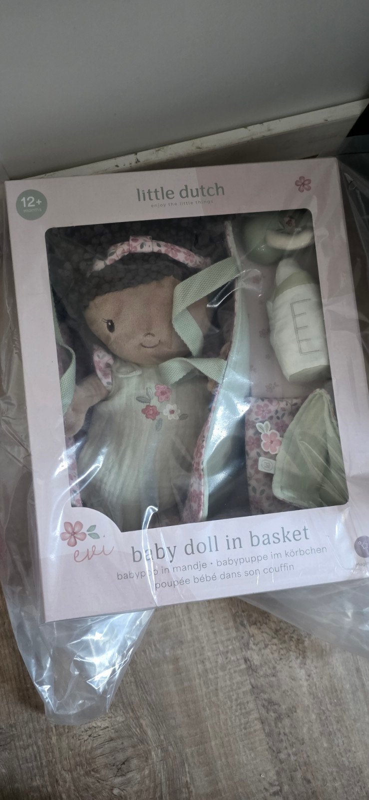 Little Dutch Babypop in Mandje Evi - Nieuw in doos, Kinderen en Baby's, Ophalen of Verzenden, Nieuw, Babypop