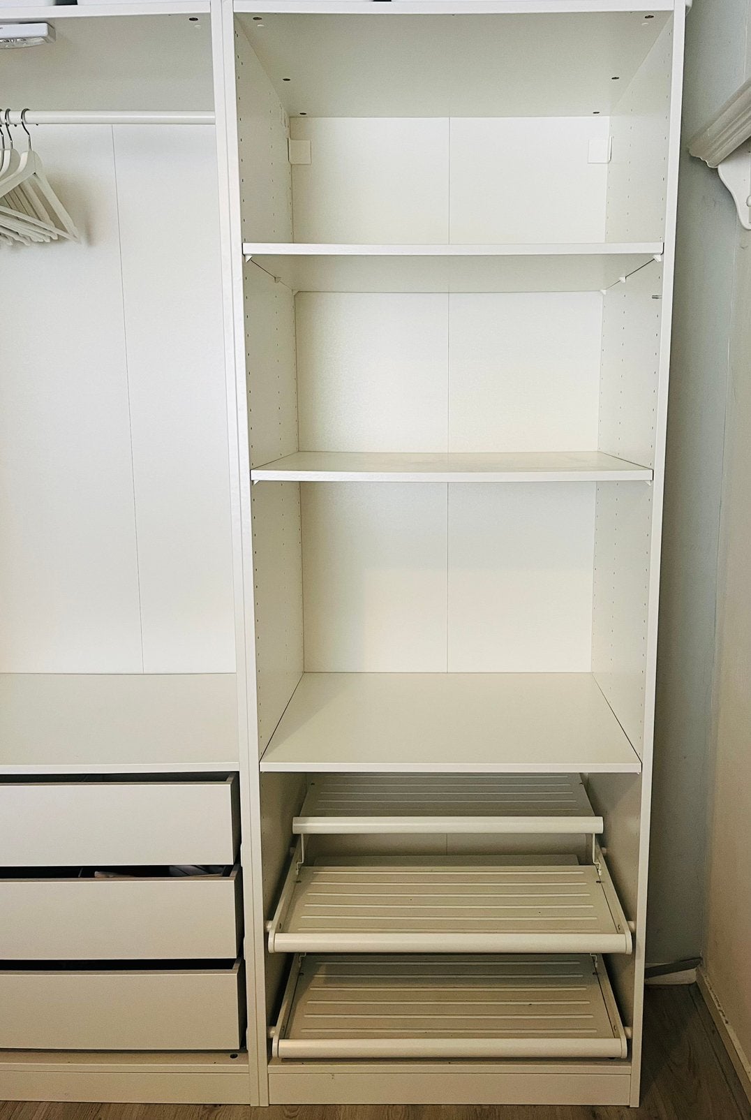 Nette IKEA kastenm PAX wit hang en leg, Ophalen, 200 cm of meer, 50 tot 100 cm, Zo goed als nieuw