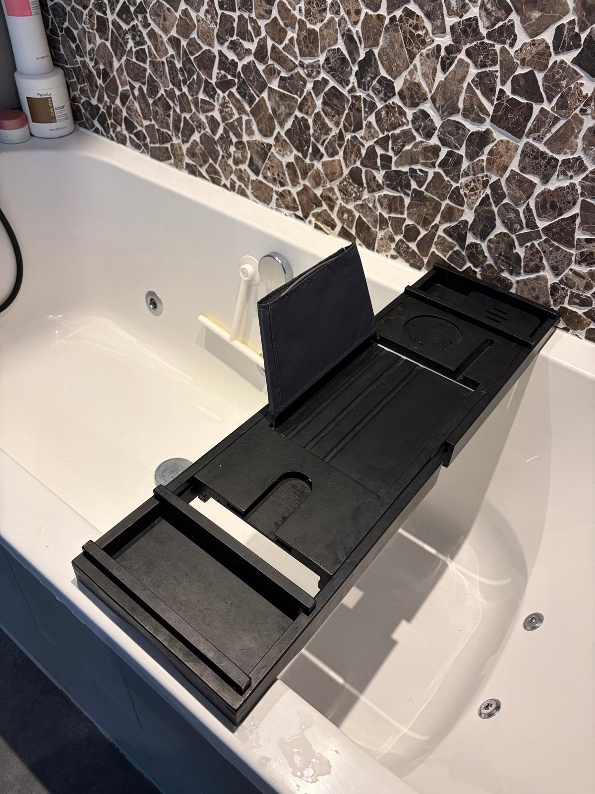 Verstelbaar Badplank / Badrek - Zwart, Huis en Inrichting, Badkamer | Badtextiel en Accessoires, Ophalen of Verzenden, Gebruikt