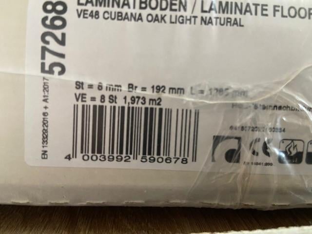 Klik pvc laminaat, Doe-het-zelf en Verbouw, Vloerdelen en Plavuizen, Ophalen, Kunststof, 50 tot 150 cm, Nieuw