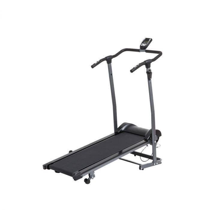 Opvouwbare loopband – Zwart - Hometrainer Magnetic treadmill, Ophalen, Nieuw, Metaal, Loopband