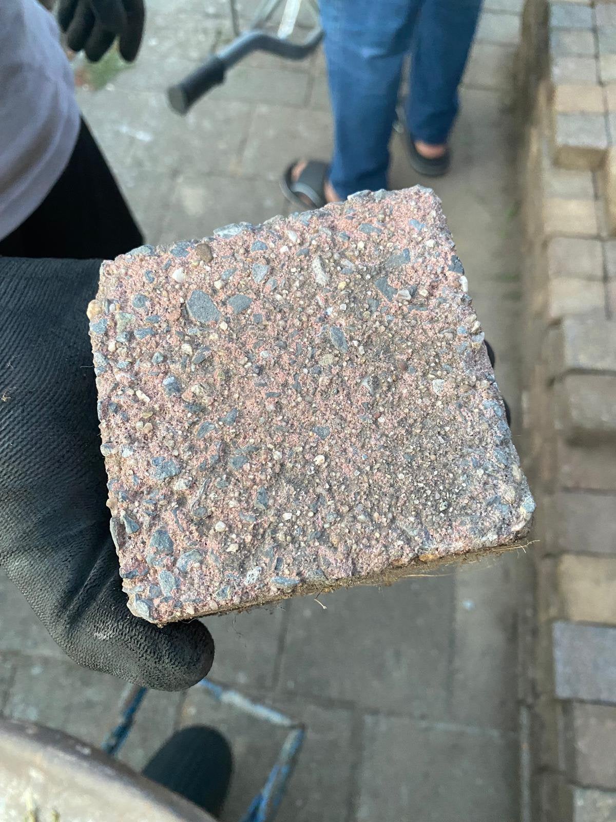 Gratis tegels op te halen 55m2, Tuin en Terras, Grind, Keien en Split, Ophalen, Zo goed als nieuw