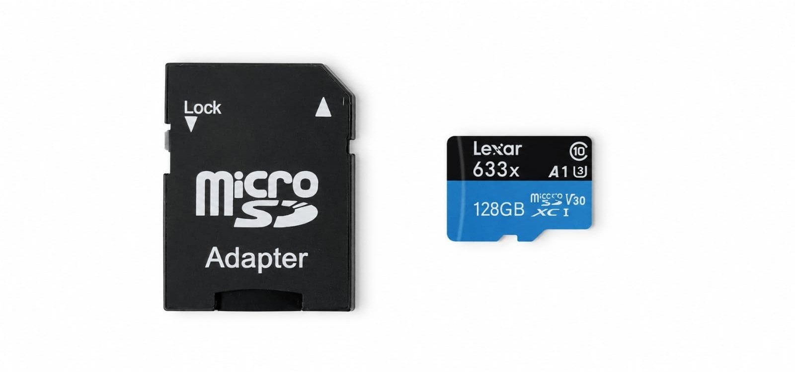 Lexar 128GB MicroSDXC Geheugenkaart met Adapter, Lexar, Ophalen of Verzenden, Zo goed als nieuw, 128 GB