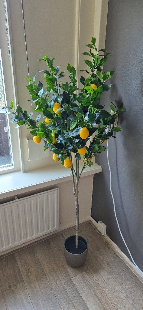 Kunstboom citroenen, Ophalen, Binnen, 160 cm, Kunstplant