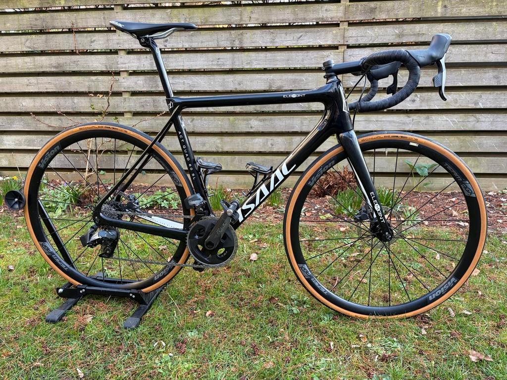Isaac Element SRAM Force 2x12 elektrisch, maat 56 cm, Fietsen en Brommers, Fietsen | Racefietsen, Overige merken, Gebruikt, Carbon
