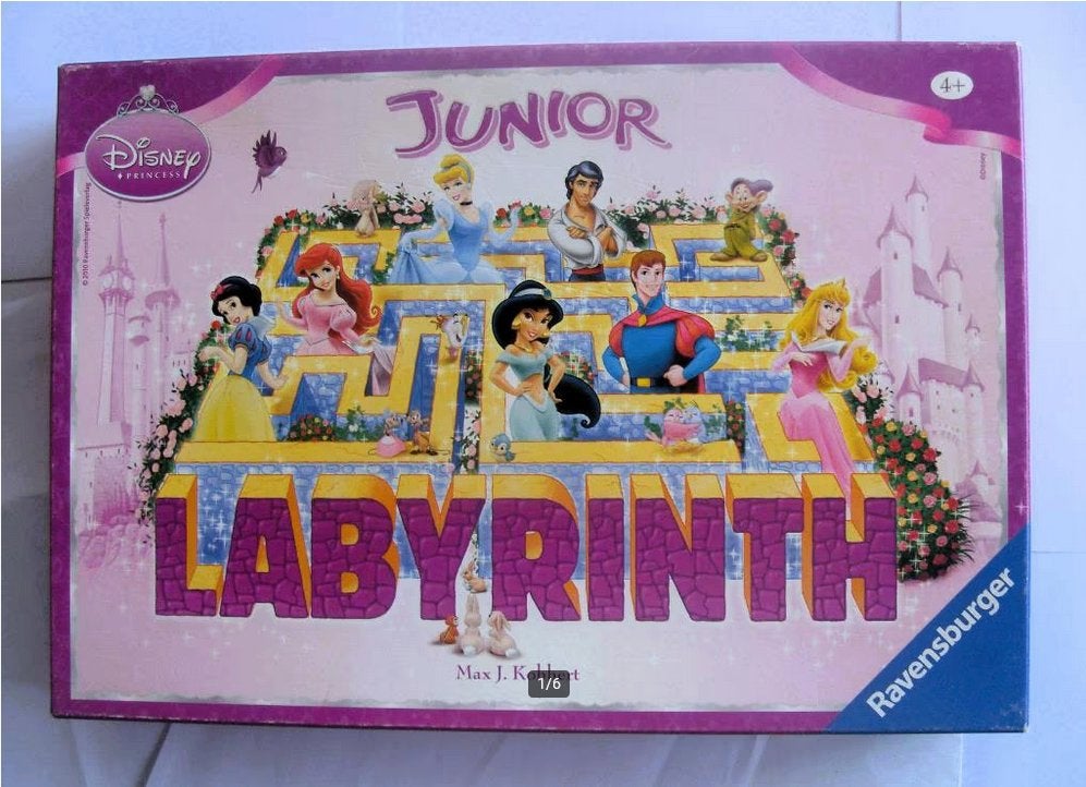 Disney Labyrinth / betoverd doolhof Prinsessen / junior, Een of twee spelers, Ophalen of Verzenden, Zo goed als nieuw