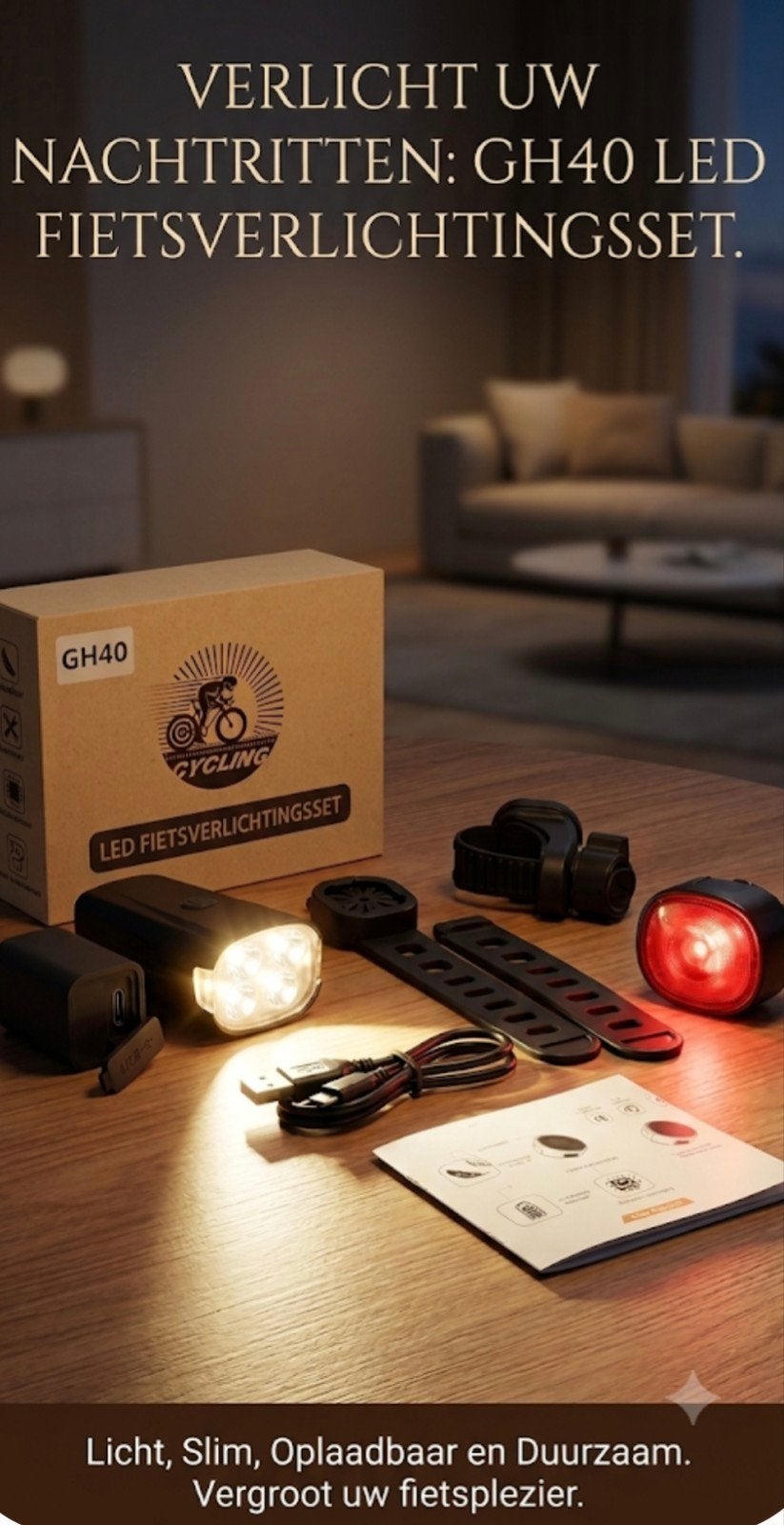 LED Fietsverlichtingsset, Ophalen of Verzenden