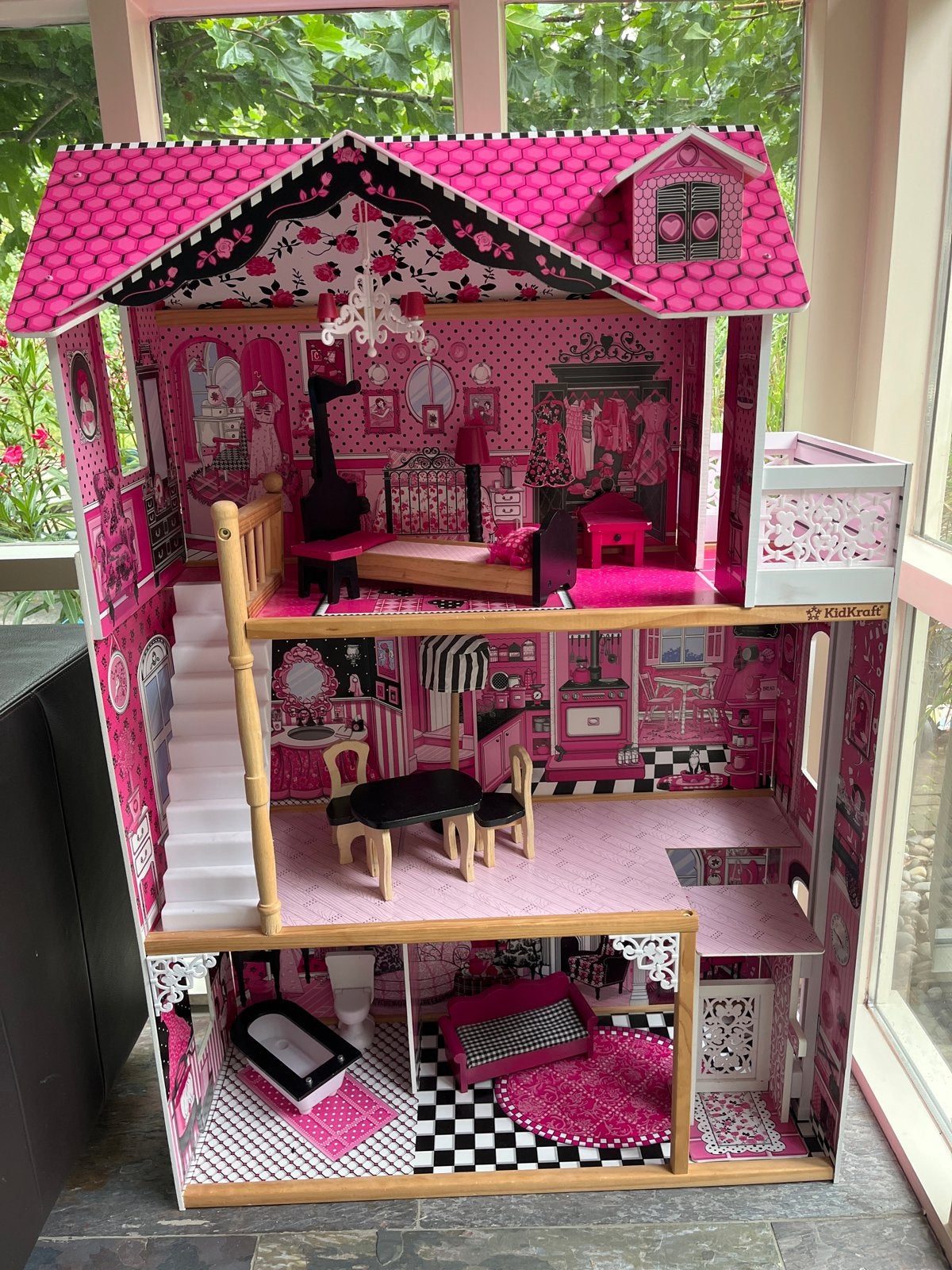 Groot KidKraft Poppenhuis met Meubels - Roze Droomhuis, Ophalen, Gebruikt, Poppenhuis