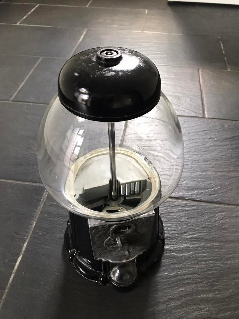 Vintage kauwgomballenautomaat zwart, Ophalen of Verzenden, Huis en Inrichting
