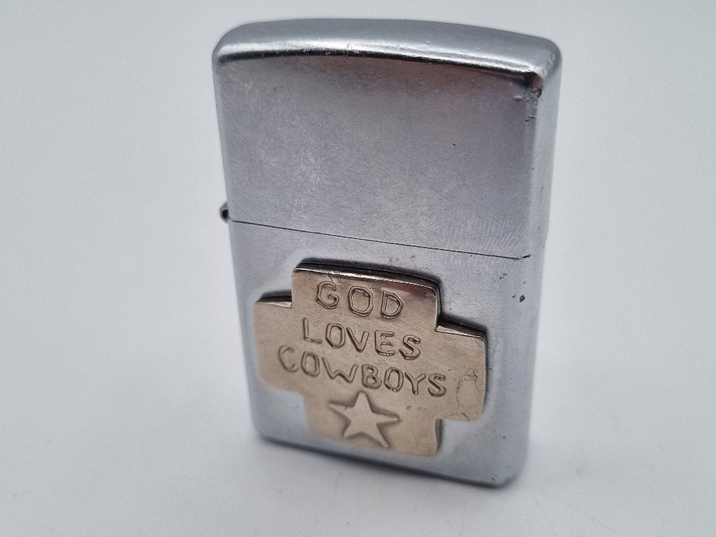 Zippo Marlboro God Loves Cowboys 2001 Aansteker, Verzamelen, Verzenden, Gebruikt, Aansteker