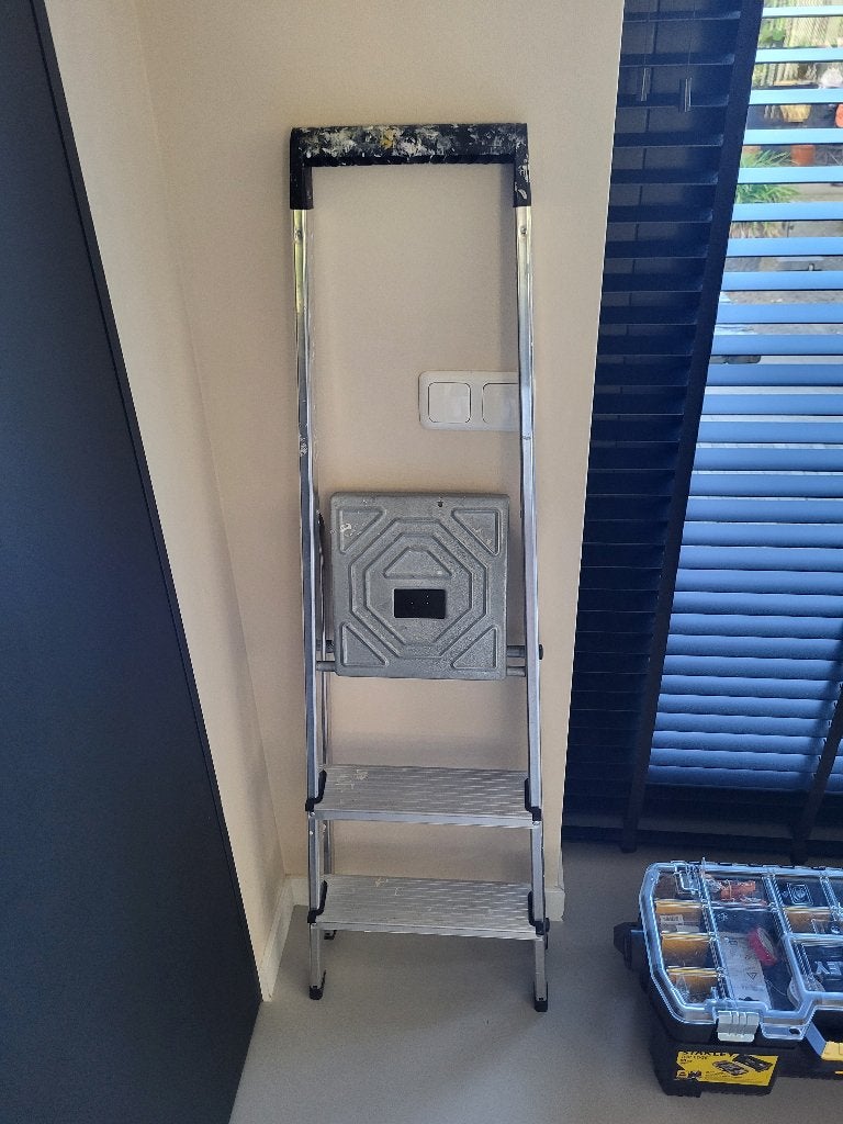 Gebruikte trap met 3 treden en plateau, Doe-het-zelf en Verbouw, Ladders en Trappen, Ophalen, Gebruikt, Trap, Minder dan 2 meter