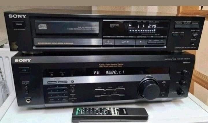 Sony stereo set receiver str-de135 + cd speler cdp-270, Ophalen of Verzenden, Sony