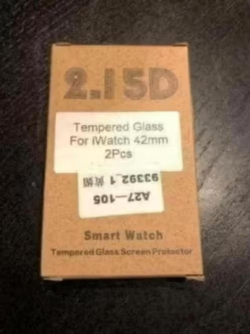 NIEUW! Tempered Glass voor iWatch 42mm 2 stuks €4,99, Ophalen of Verzenden, Nieuw, Zwart, IOS