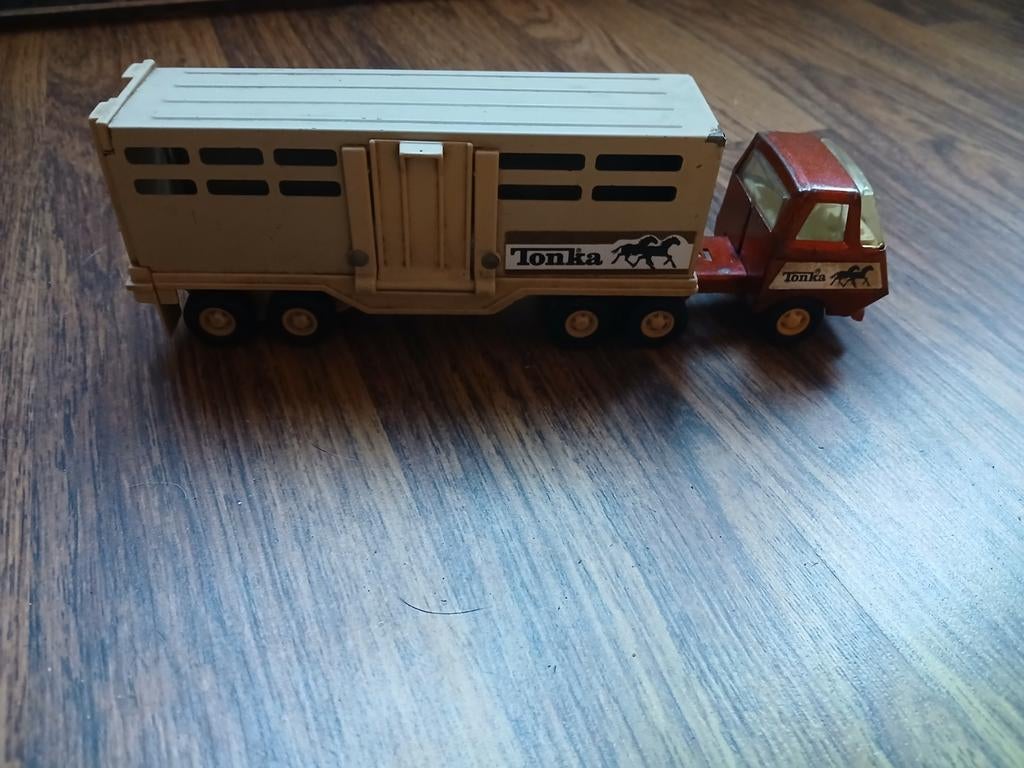 Vintage Tonka paardentrailer, Verzamelen, Speelgoed, Ophalen