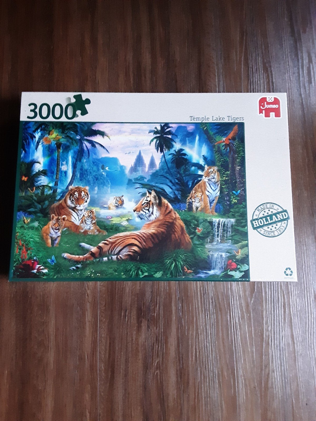 Jumbo Legpuzzel 3000 stukjes - Temple Lake Tigers nieuw, Ophalen of Verzenden, Meer dan 1500 stukjes, Nieuw, Legpuzzel