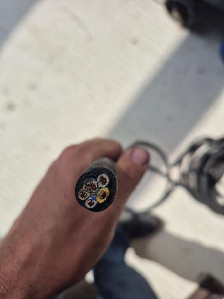 5x 4mm2 Krachtstroomkabel - 5 meter+ - Gebruikt, Ophalen, Gebruikt, Kabel of Snoer