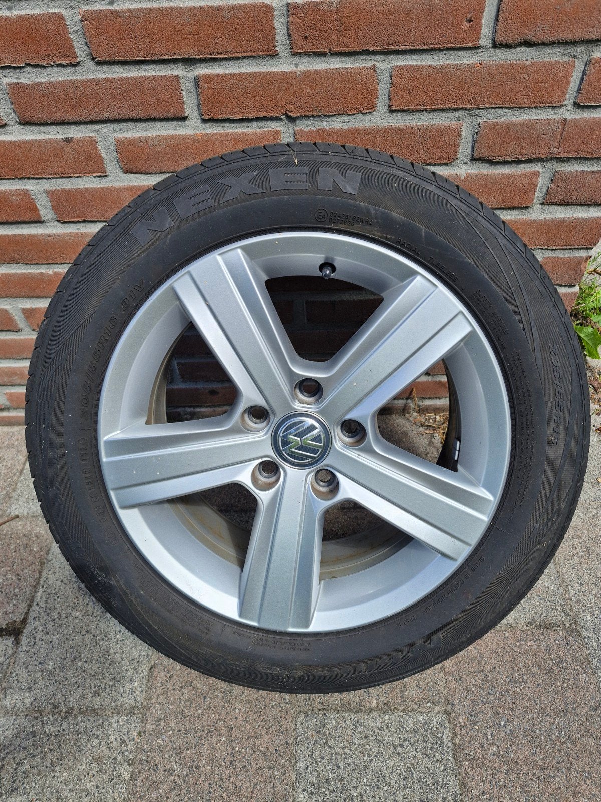 Velgen vw Golf 205 55 16, Ophalen, Gebruikt