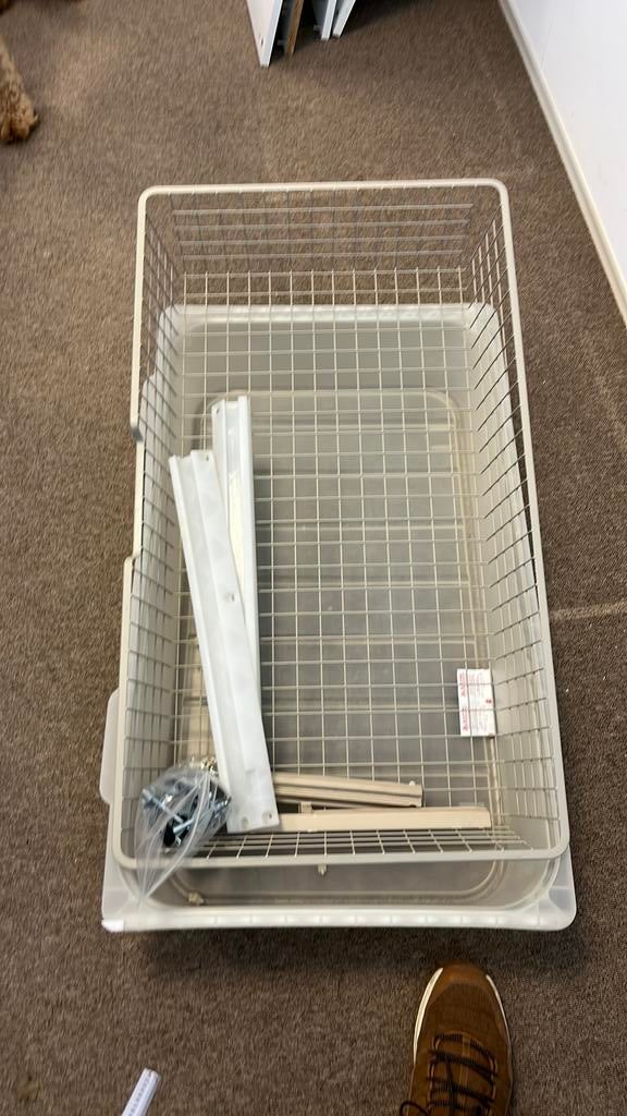 Draadbak en plastic bak voor Pax kast, Ophalen, Gebruikt, 50 tot 100 cm, Minder dan 100 cm