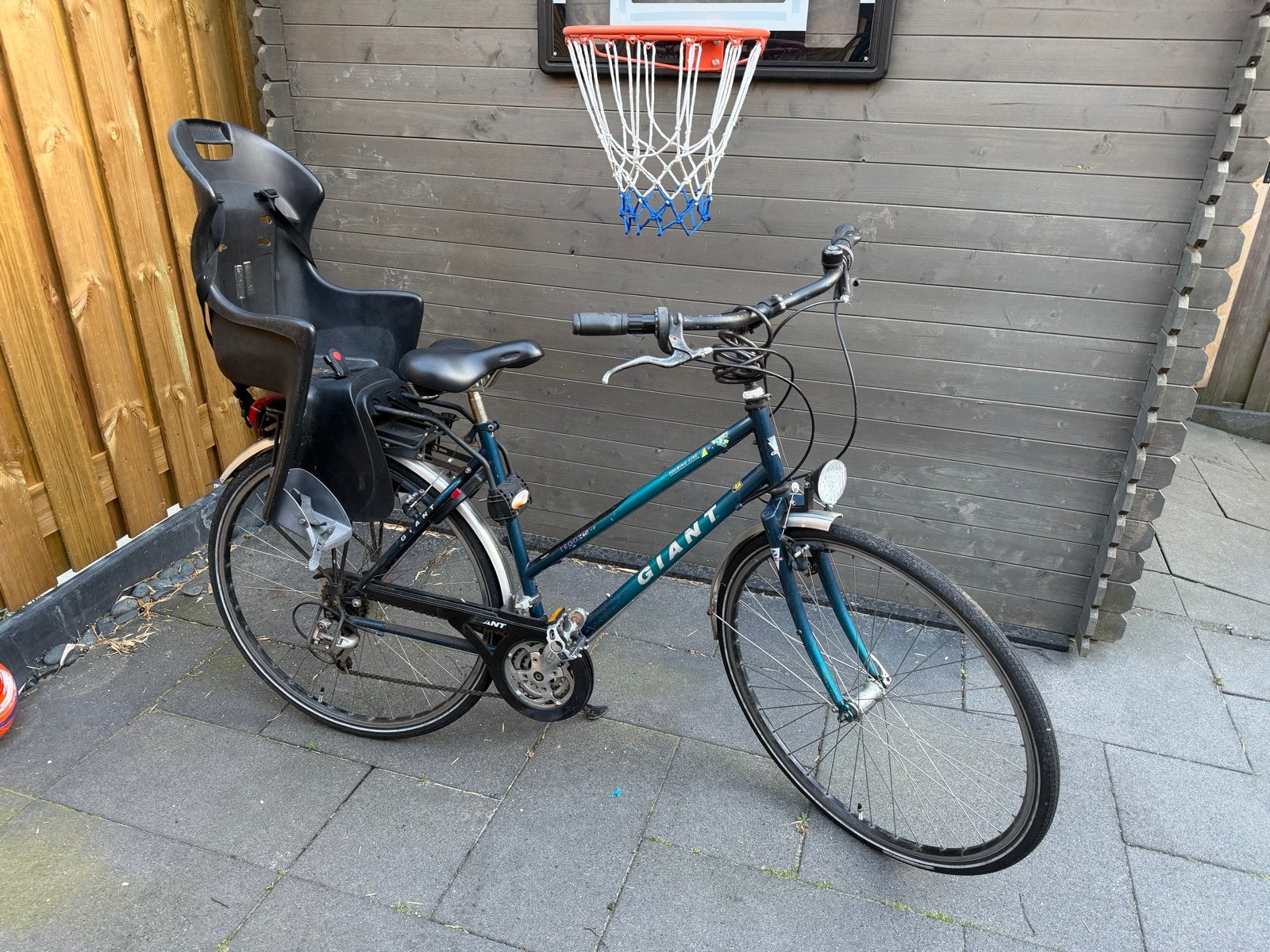 Giant Fiets met kinderzitje - Framehoogte 51 cm, Fietsen en Brommers, Fietsen | Dames | Damesfietsen, Ophalen, Gebruikt, Velgrem