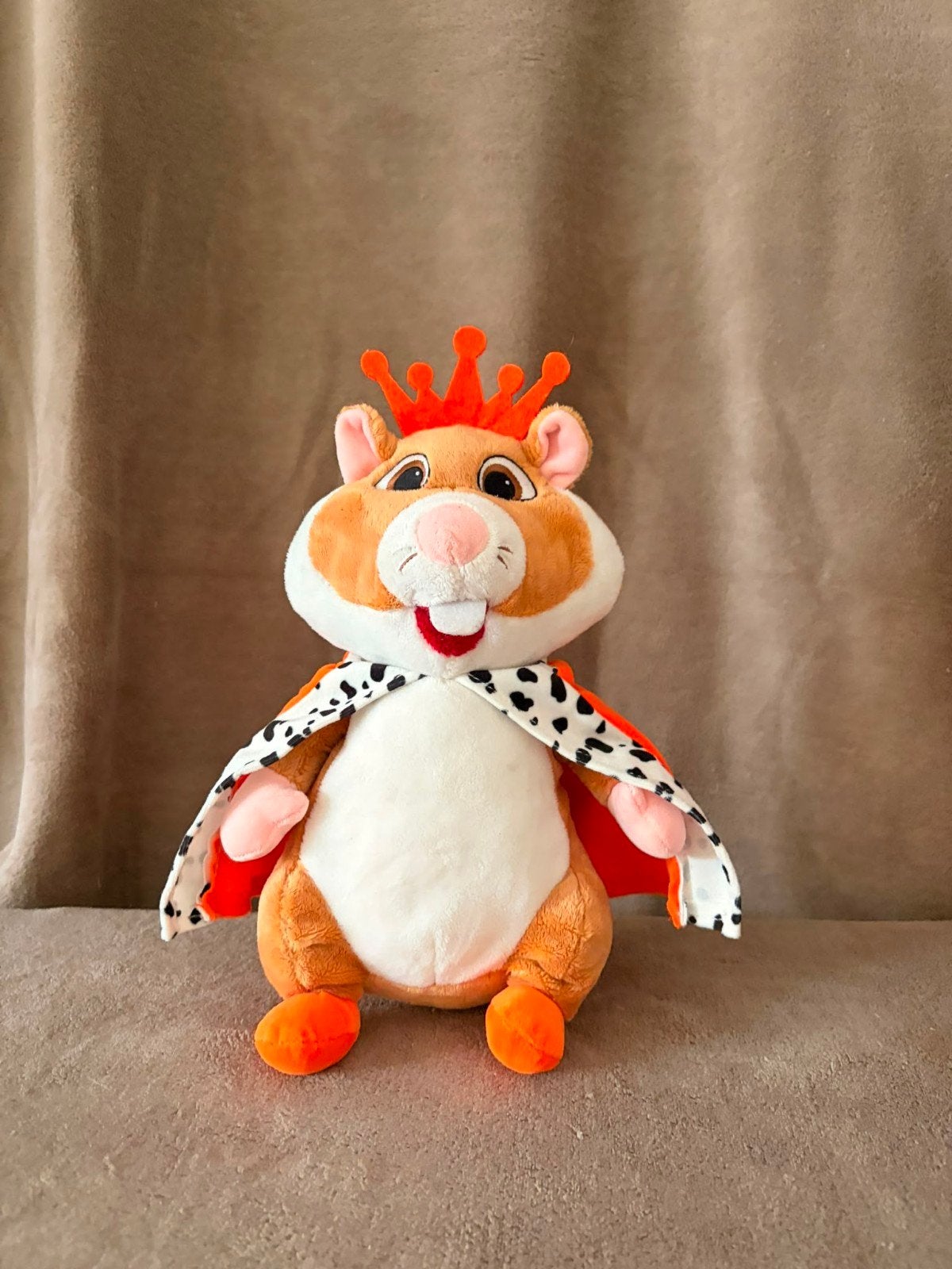 Albert Heijn Hamster Knuffel Koning met Kroon en Mantel, Oranje, Albert Heijn, Hamster, Ophalen of Verzenden