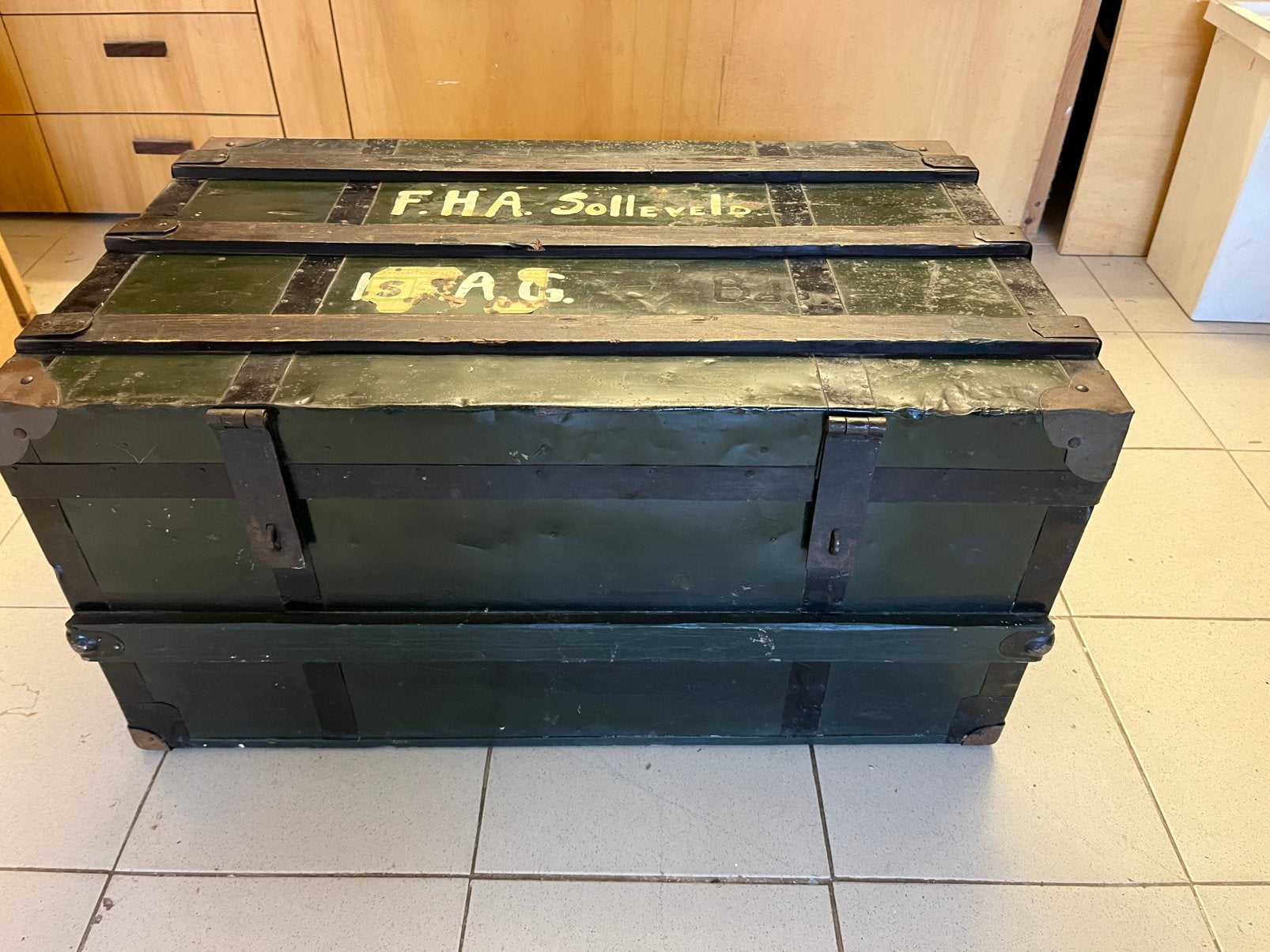 Oude Transportkist, Huis en Inrichting, Ophalen, Gebruikt, Minder dan 50 cm, 5 – 50