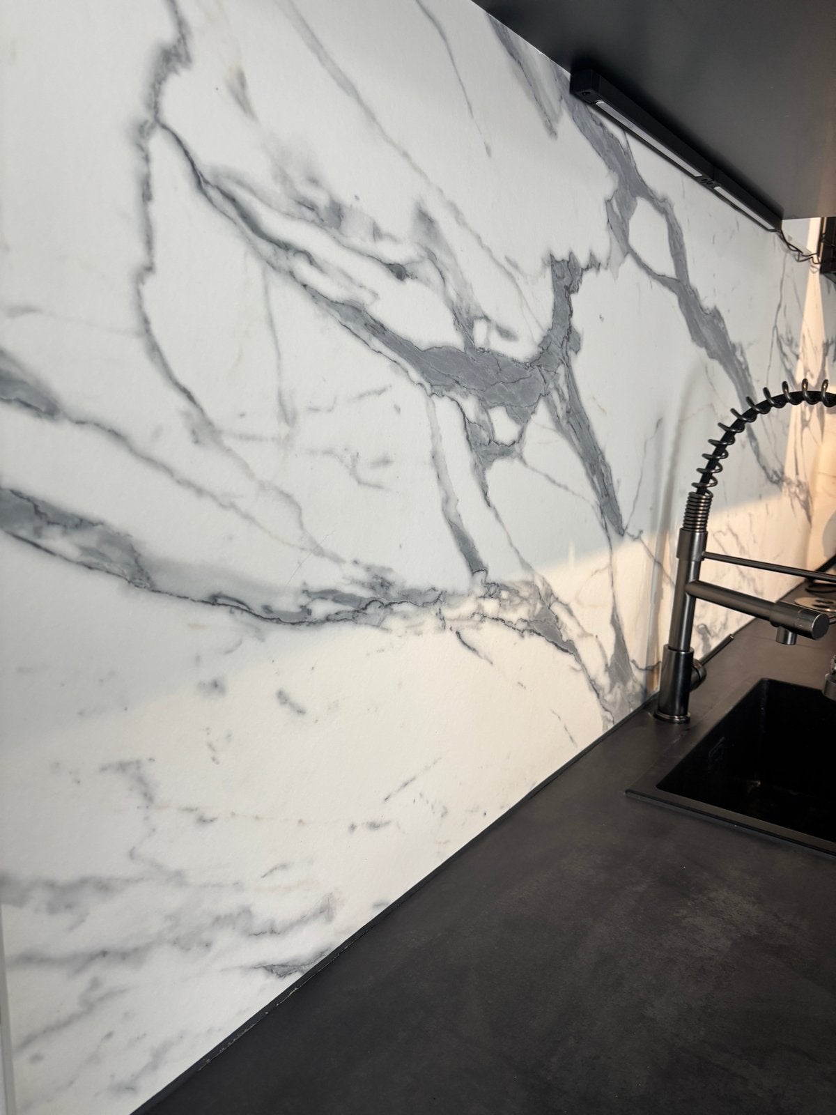 2 Dekton bladen 220x75 en 215x75, 1 cm dik, Ophalen, Gebruikt, Wit, 200 cm of meer