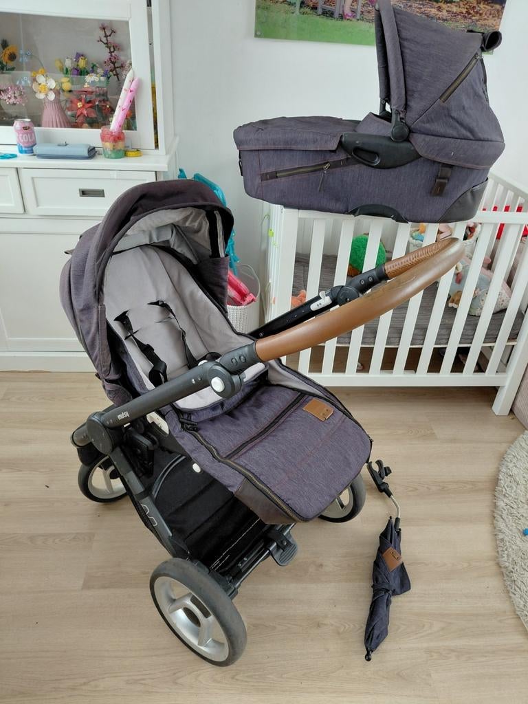 Mutsy Evo jeans Combiwagen, Kinderen en Baby's, Kinderwagens en Combinaties, Ophalen, Gebruikt, Combiwagen, Mutsy