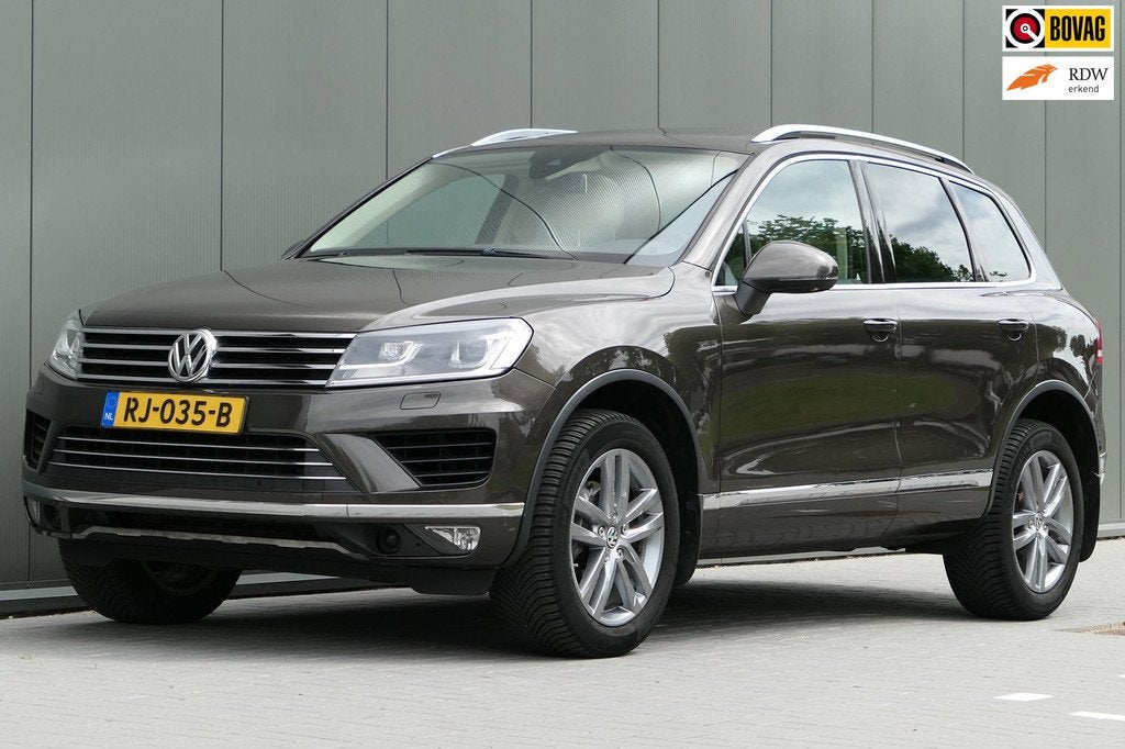 Volkswagen Touareg 3.6 FSI Highline Panorama Memory Stuurver, Auto's, Volkswagen, Automaat, Gebruikt, Bruin, Vierwielaandrijving