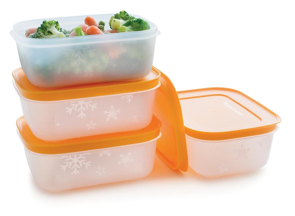 Tupperware Diepvriesdozen Plus 450 ml Set van 4 Nieuw Laatst, Ophalen of Verzenden, Nieuw, Beker of Kan