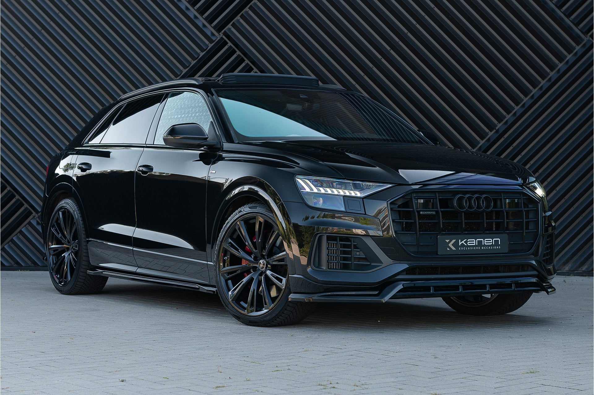 Audi Q8 55 TFSI e quattro ACC Pano Matrix Stoelvent B&O RS-S, Auto's, Automaat, 12 maanden, Gebruikt, Zwart