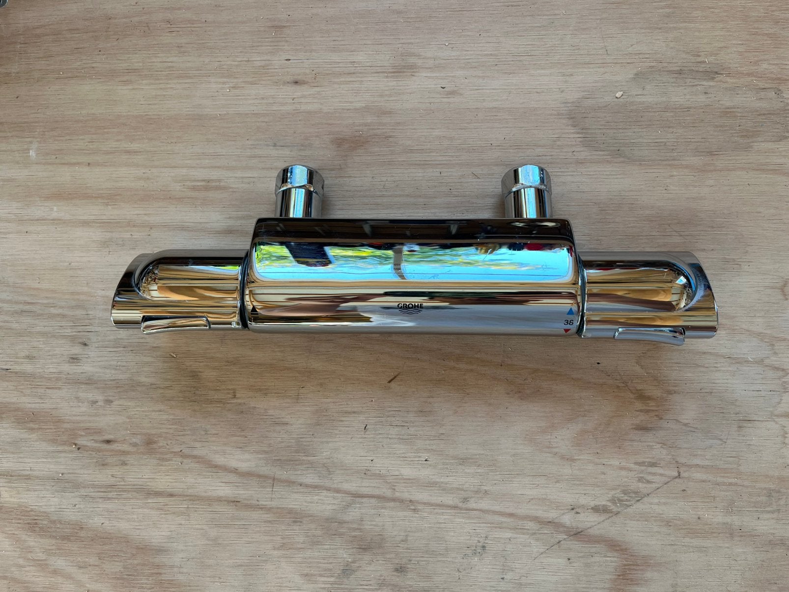Grohe thermostaatkraan douche 12cm, Ophalen, Zo goed als nieuw, Chroom, Douche
