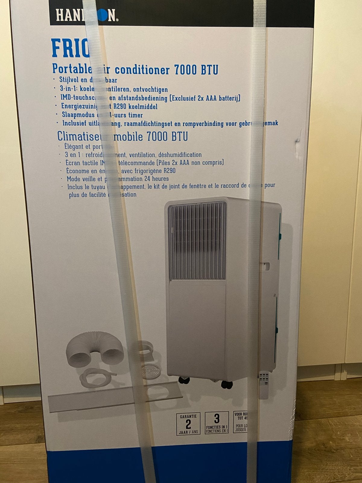 Mobiele Airco 7000 BTU - Nieuw in doos- direct beschikbaar!, Ophalen, Minder dan 60 m³, Nieuw, 3 snelheden of meer