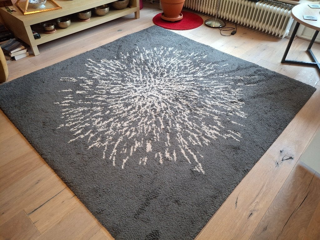 Ikea vloerkleed 200x200 cm - zacht en sterk, Ophalen, Gebruikt, Vierkant, 200 cm of meer