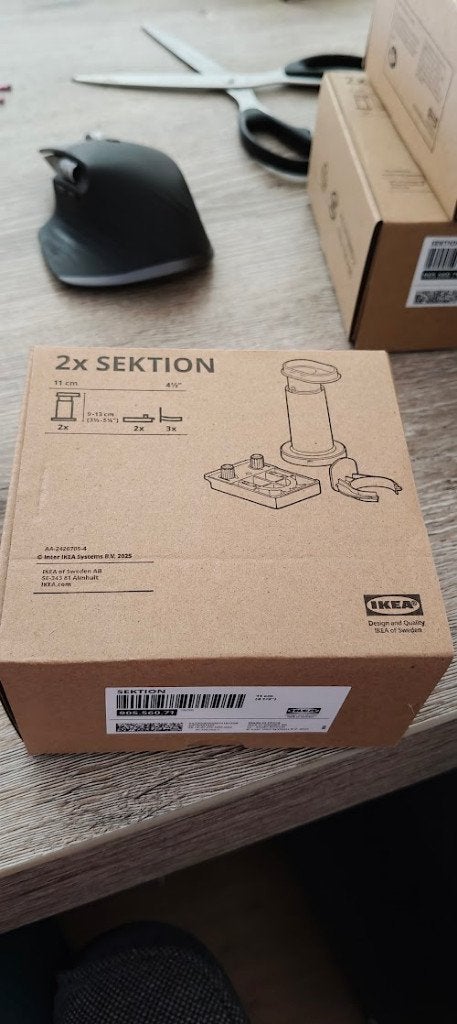 Ikea Sektion 90556071 x6 (12 pootjes), Overige typen, Verzenden, Kunststof, Nieuw