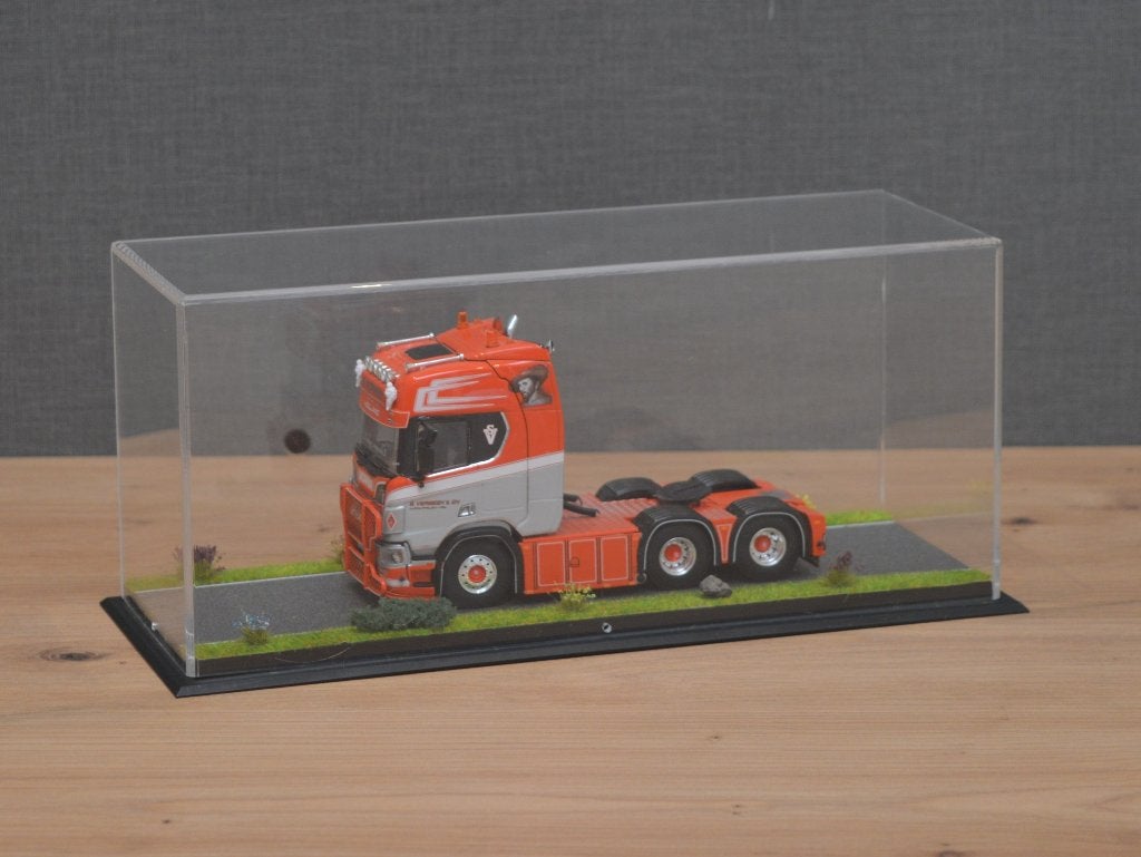 Dioramavitrine losse trekker, Asfalt (25x9x11cm), Ophalen of Verzenden, Nieuw, Bus of Vrachtwagen, Wsi