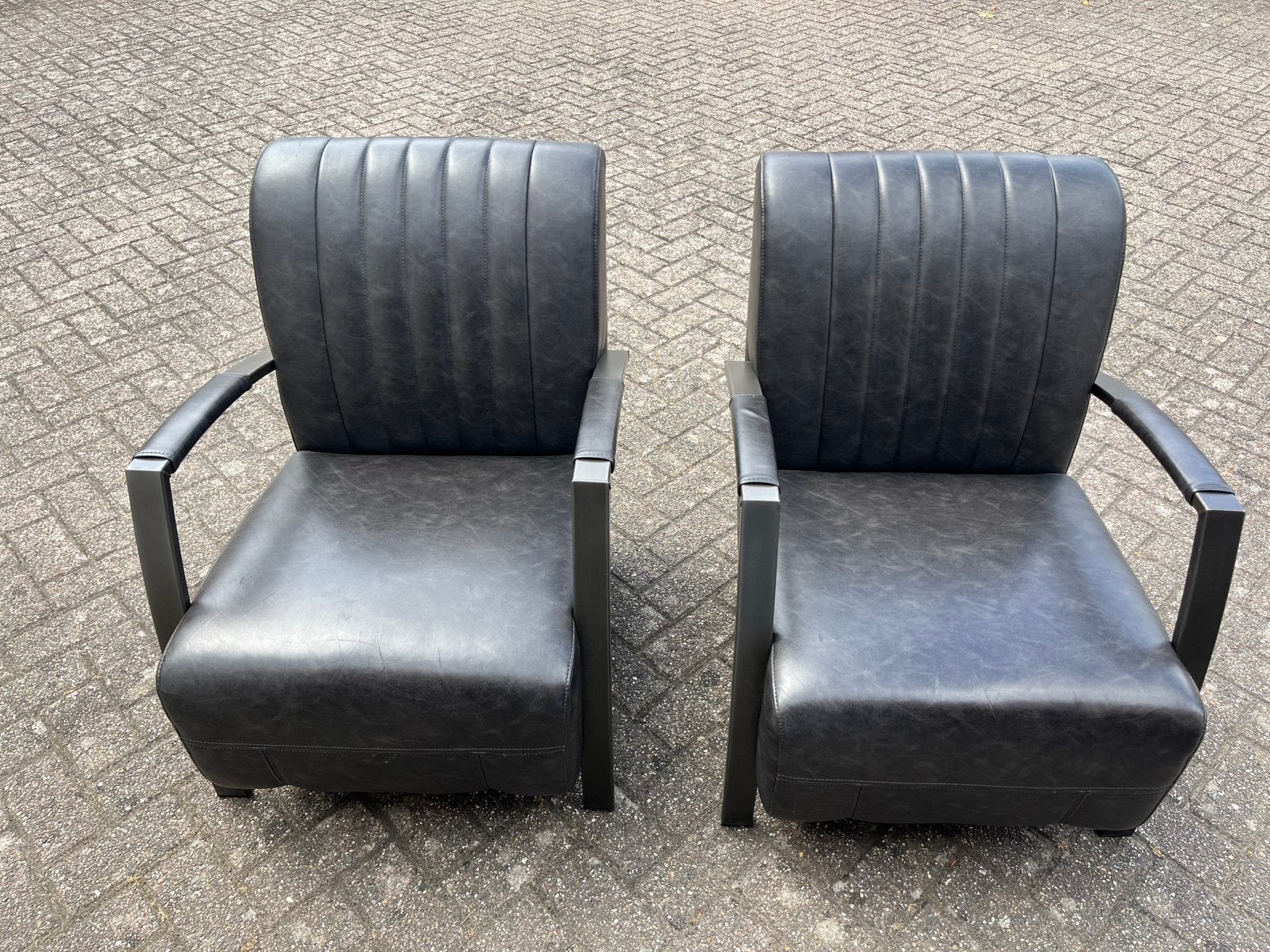 Te koop: twee mooie fauteuils, Ophalen, Kunststof, Gebruikt, 75 tot 100 cm