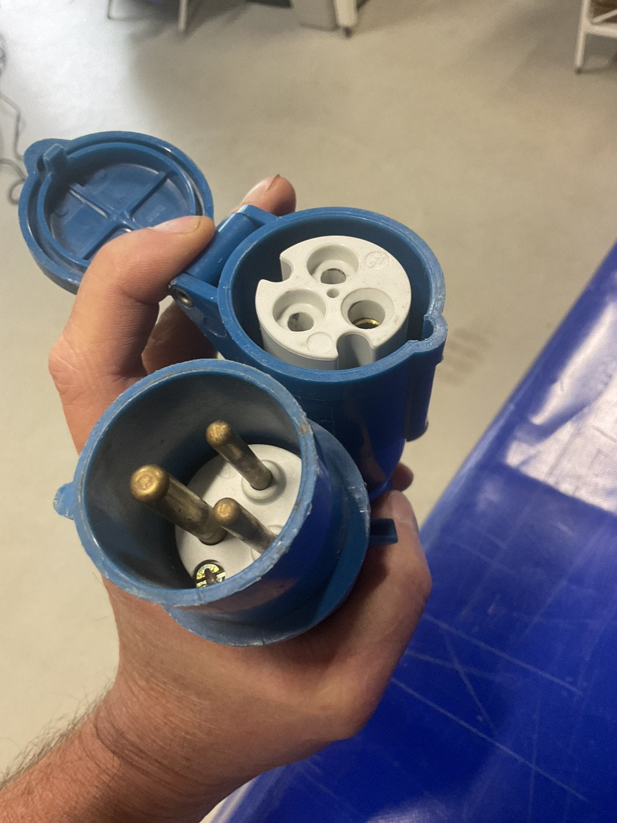 Camping stroom kabel 20 meter eventueel met haspel, Ophalen of Verzenden, Zo goed als nieuw