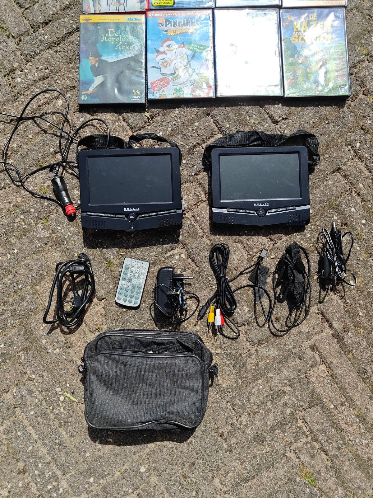 DVD voor in de auto ( achterbank ) 2 schermen, Ophalen of Verzenden, Gebruikt