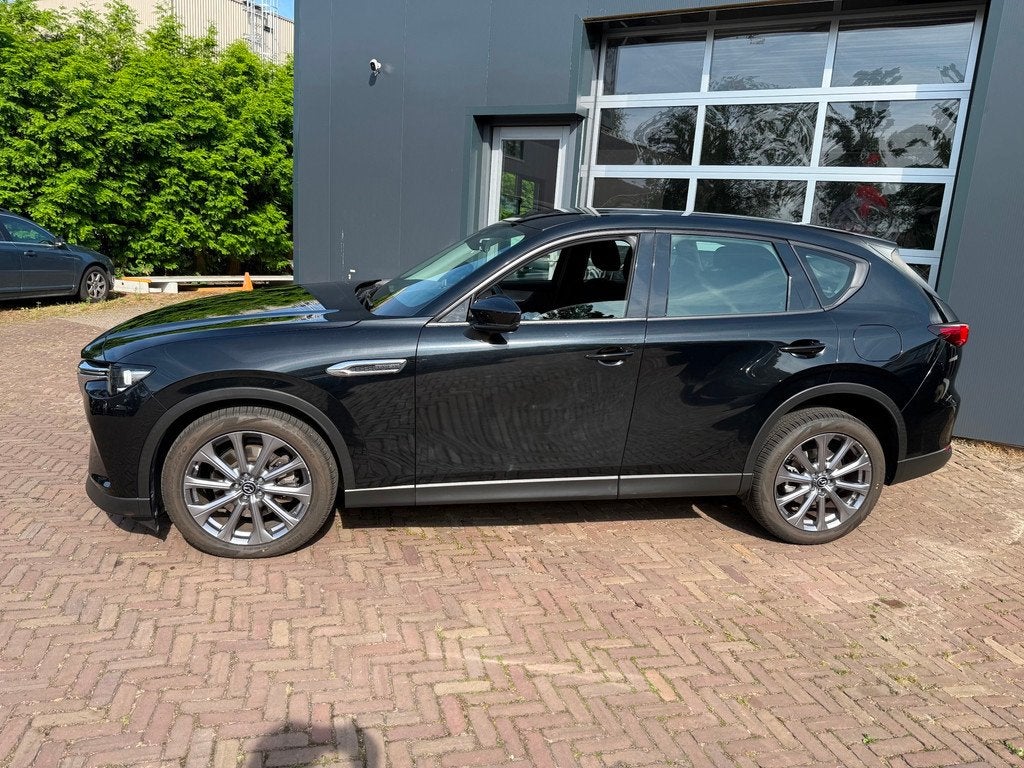 Mazda CX-60 2.5 e-SkyActiv PHEV Exclusive-Line All-in prijs, Auto's, Mazda, Stof, Gebruikt, Zwart, 4 cilinders