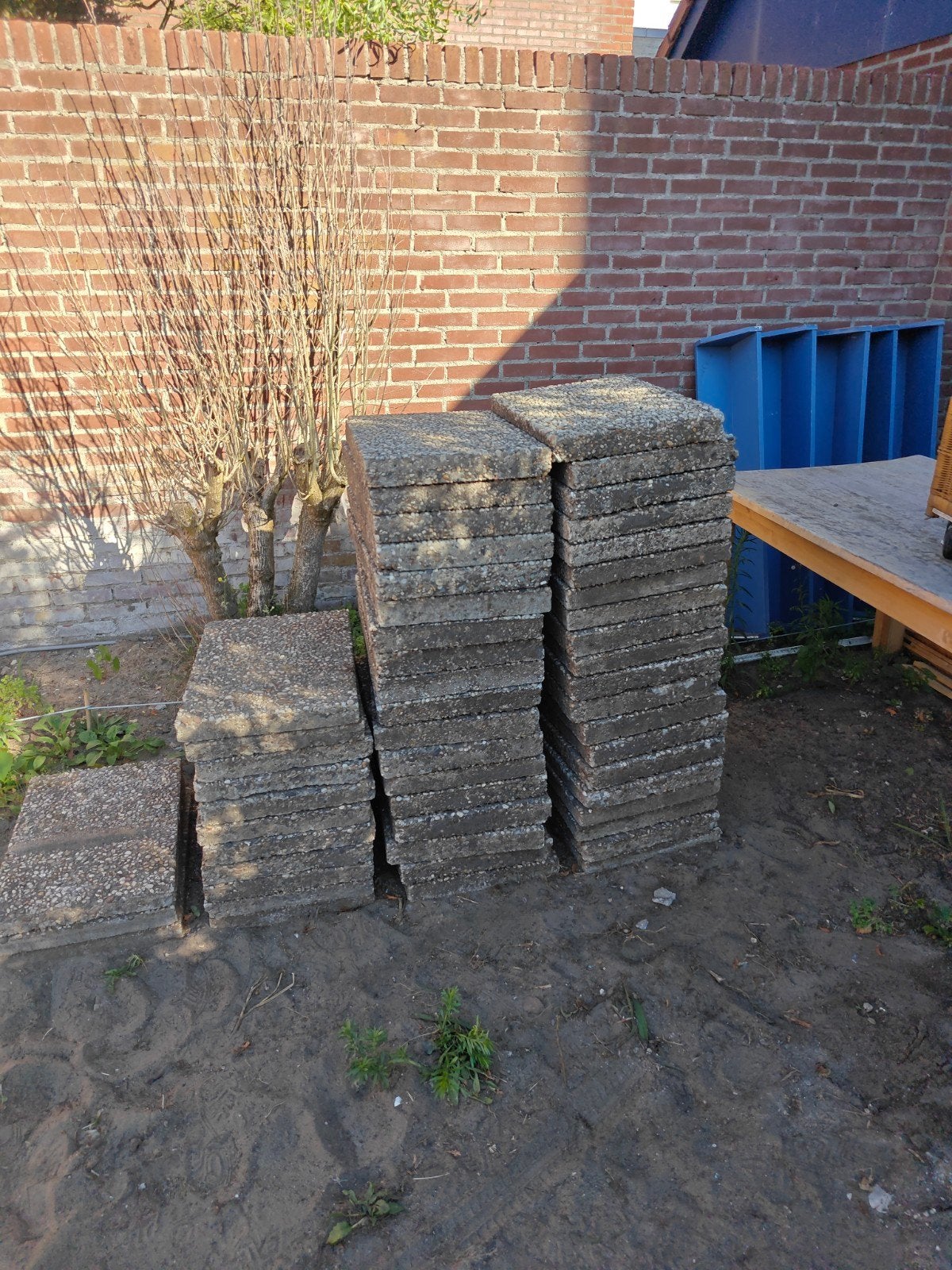 50 grindtegels 60x40 cm, Tuin en Terras, Tegels en Klinkers, Ophalen