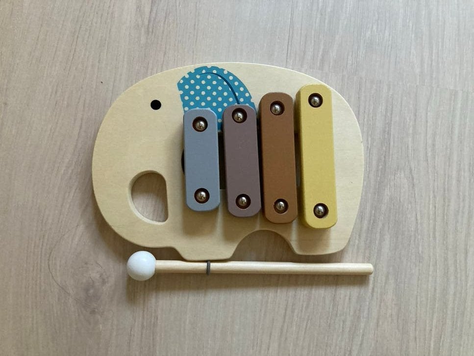 Houten xylofoon olifant, Ophalen of Verzenden, Gebruikt, Overige typen