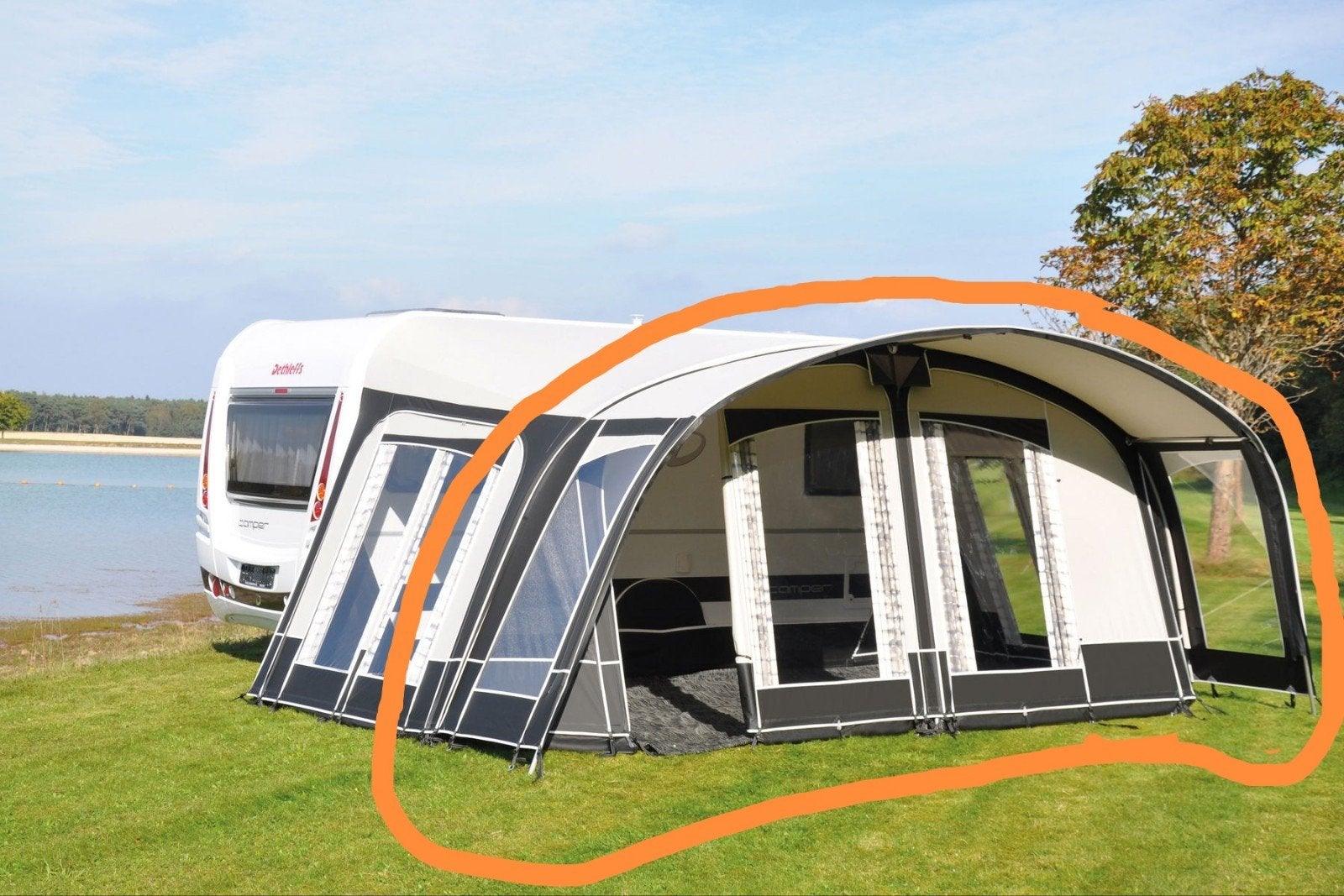 unico Milaan petluifel maat 14.1 champagne zwart, Caravans en Kamperen, Ophalen, Zo goed als nieuw