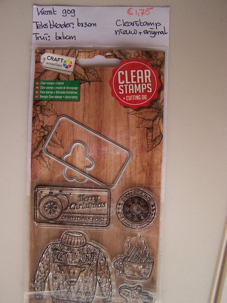 Kerst 909 Clearstamp, Hobby en Vrije tijd, Ophalen of Verzenden, Nieuw, Clearstamp
