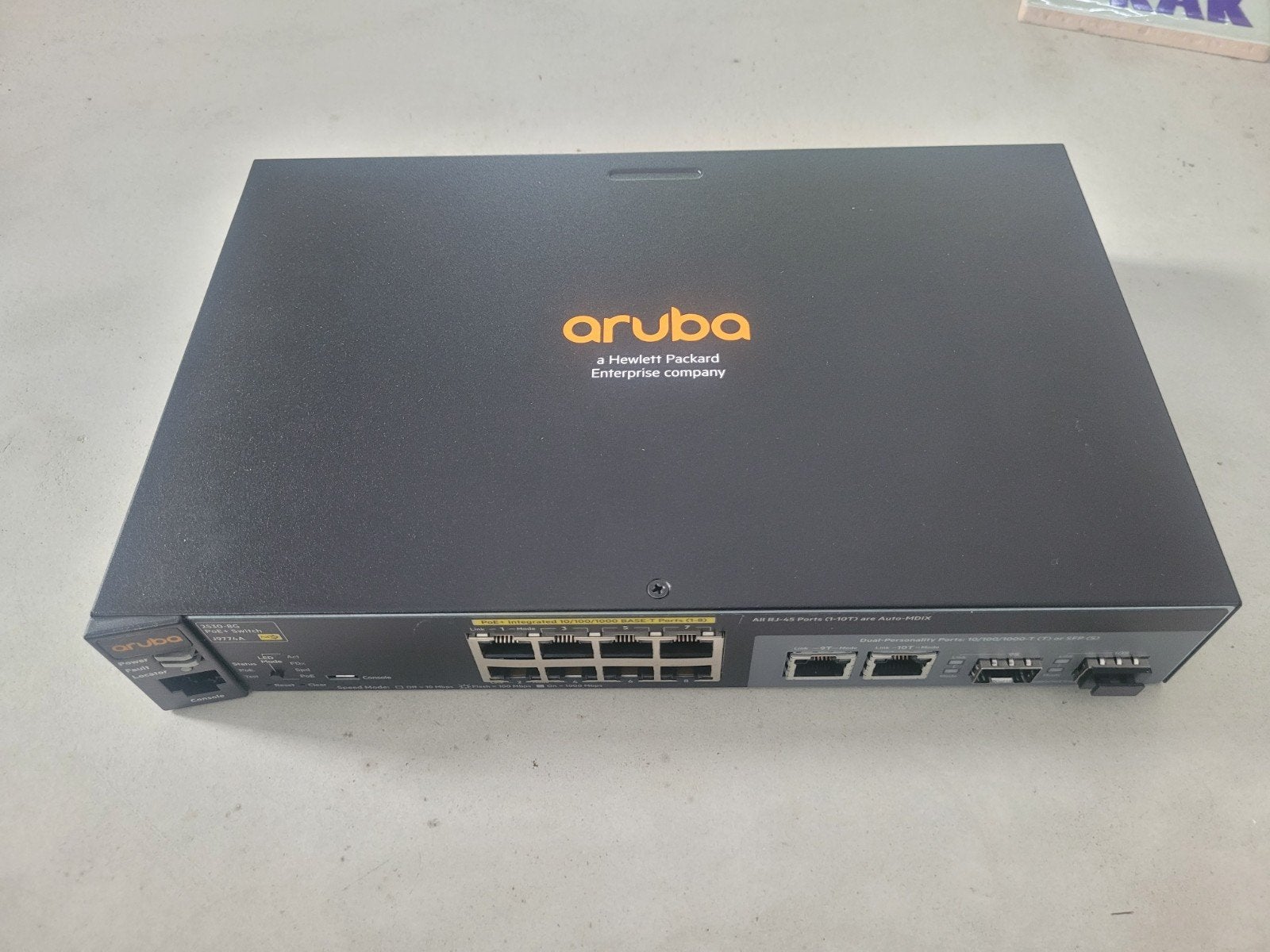 Aruba J9774A 2530-8G-PoE+ Switch (Zonder adapter), Computers en Software, Ophalen of Verzenden