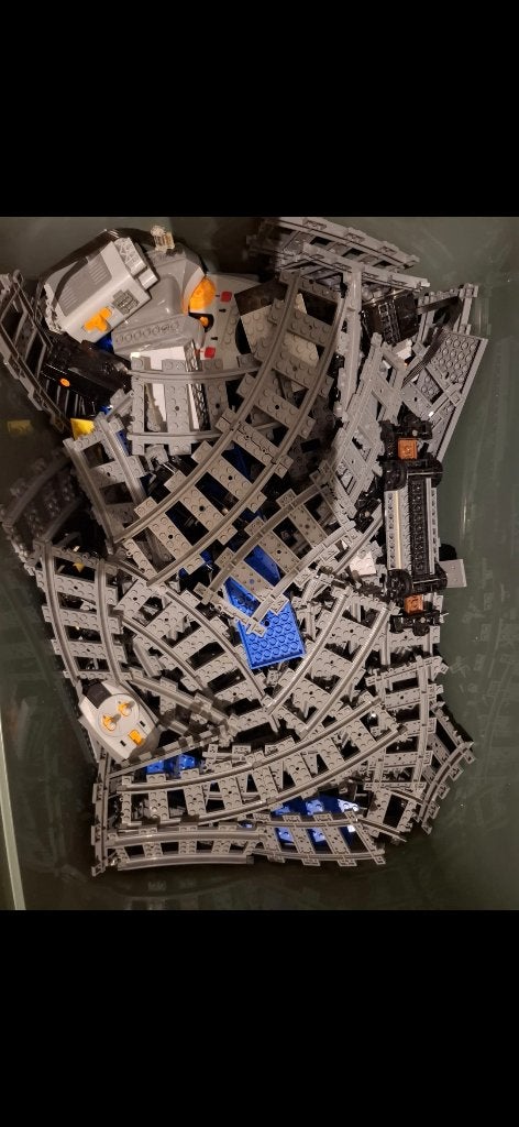 Lego treinrails, Kinderen en Baby's, Ophalen, Gebruikt, Losse stenen, Lego