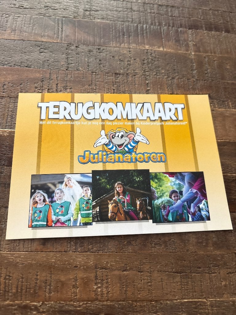 Julianatoren ticket, vrije datum (10x), Eén persoon, Ticket of Toegangskaart