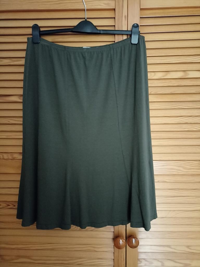 RABE Groene Rok - Maat 48, Kleding | Dames, Rokken, Zo goed als nieuw, Maat 42/44 (L), Groen, Onder de knie, Ophalen of Verzenden
